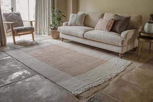 Andro Jute & Cotton Rug - Natural- nkuku