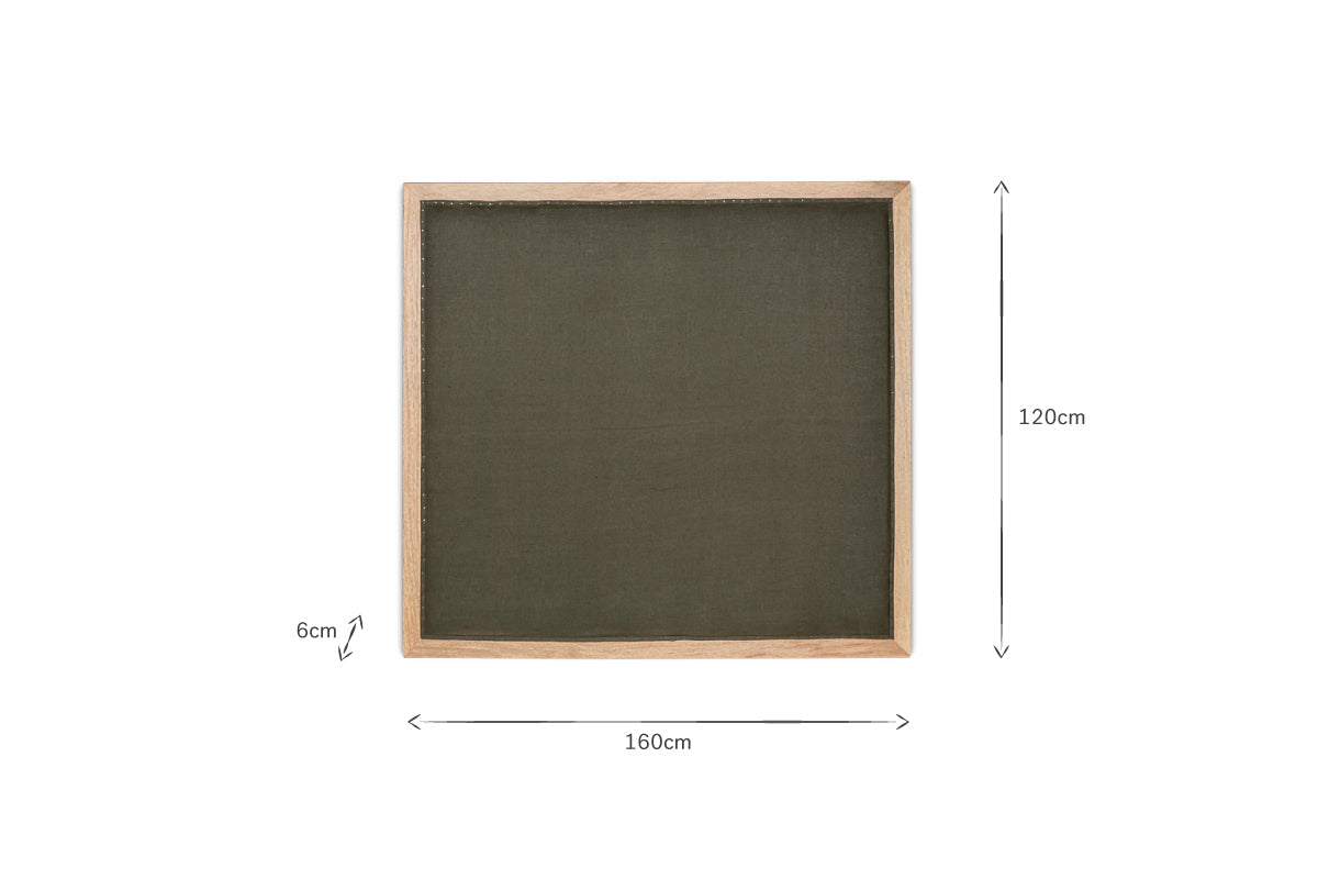 Anesha Upholstered Linen Headboard - Olive Green - King-nkuku