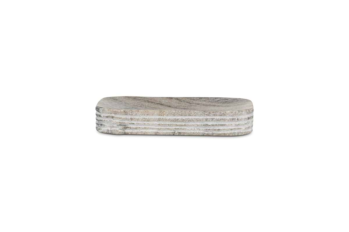 Asana Marble Soap Dish - Grey-nkuku