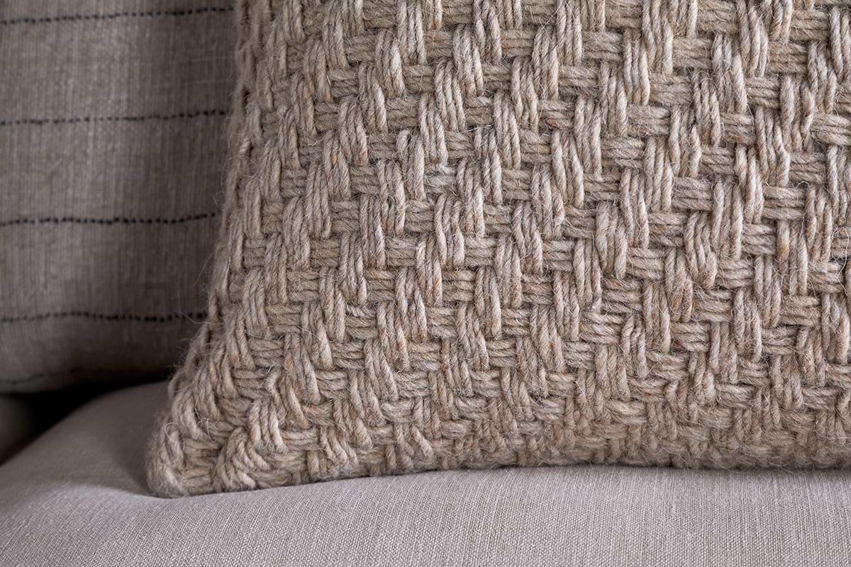 Atifa Cotton & Wool Cushion Cover - Natural-nkuku