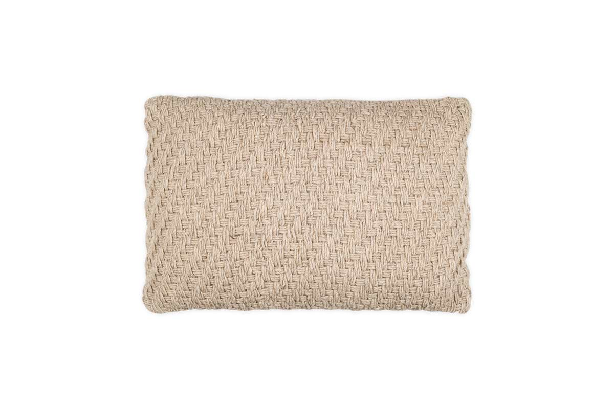 Atifa Cotton & Wool Cushion Cover - Natural-nkuku