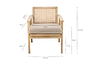 Atri Mango Wood & Cane Occasional Chair- nkuku