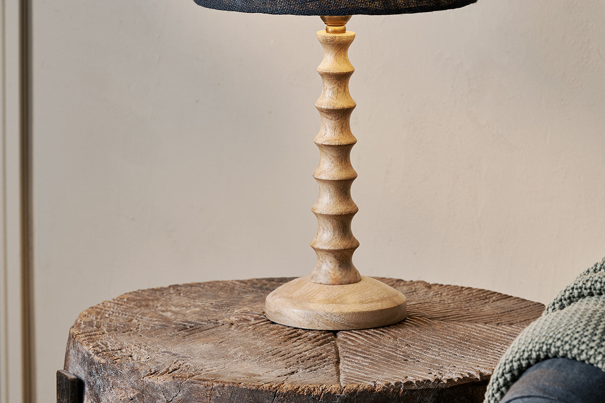 Avisa Mango Wood Bedside Table Lamp-nkuku