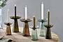 Avyn Recycled Glass Candle Holder - Forest Green-nkuku