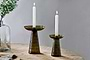 Avyn Recycled Glass Candle Holder - Forest Green-nkuku