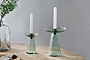 Avyn Recycled Glass Candle Holder - Sage Green-nkuku