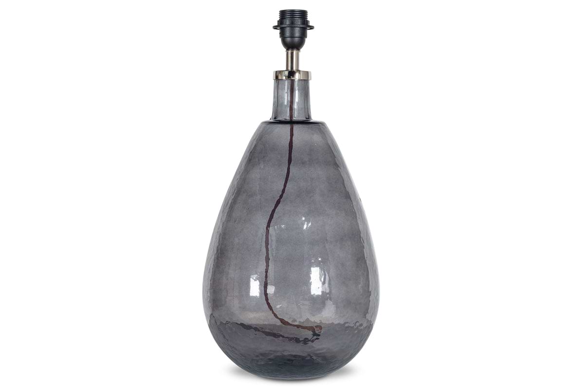 Baba Recycled Glass Table Lamp - Smoke - Large Tall