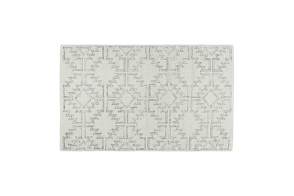 Bidiru Wool & Recycled Cotton Rug - Black & Off White