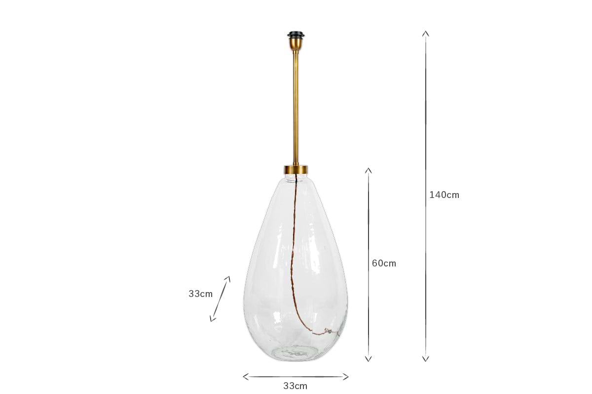 Baba Recycled Glass Floor Lamp - Clear