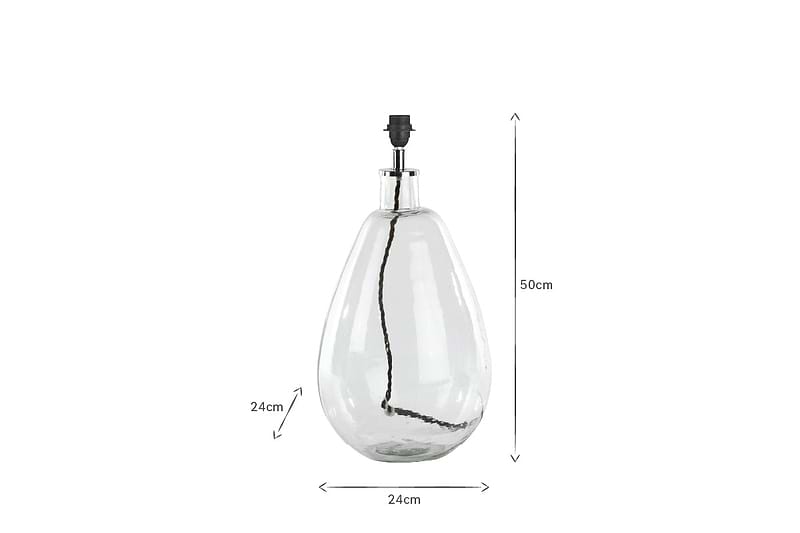 Baba Recycled Glass Lamp - Clear - Large Tall
