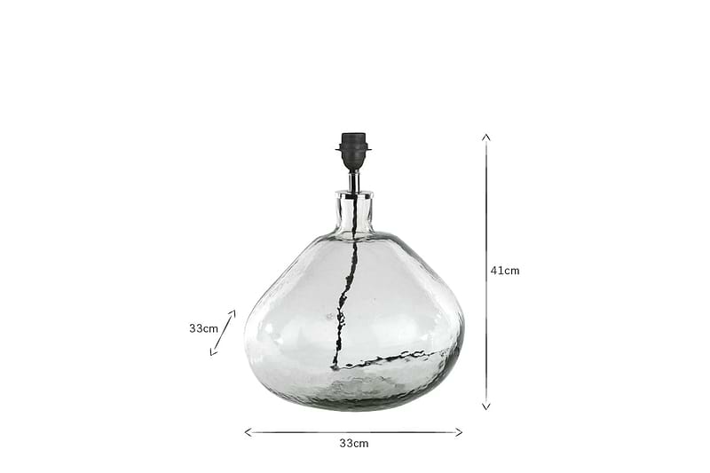 Baba Recycled Glass Lamp - Clear - Large Wide