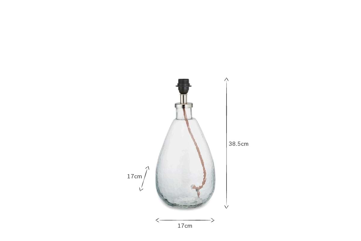 Baba Recycled Glass Lamp - Clear - Small Tall