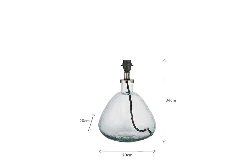 Baba Recycled Glass Lamp - Clear - Small Wide