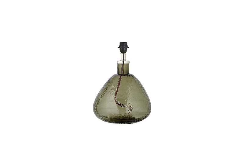Baba Recycled Glass Lamp - Green - Small Wide