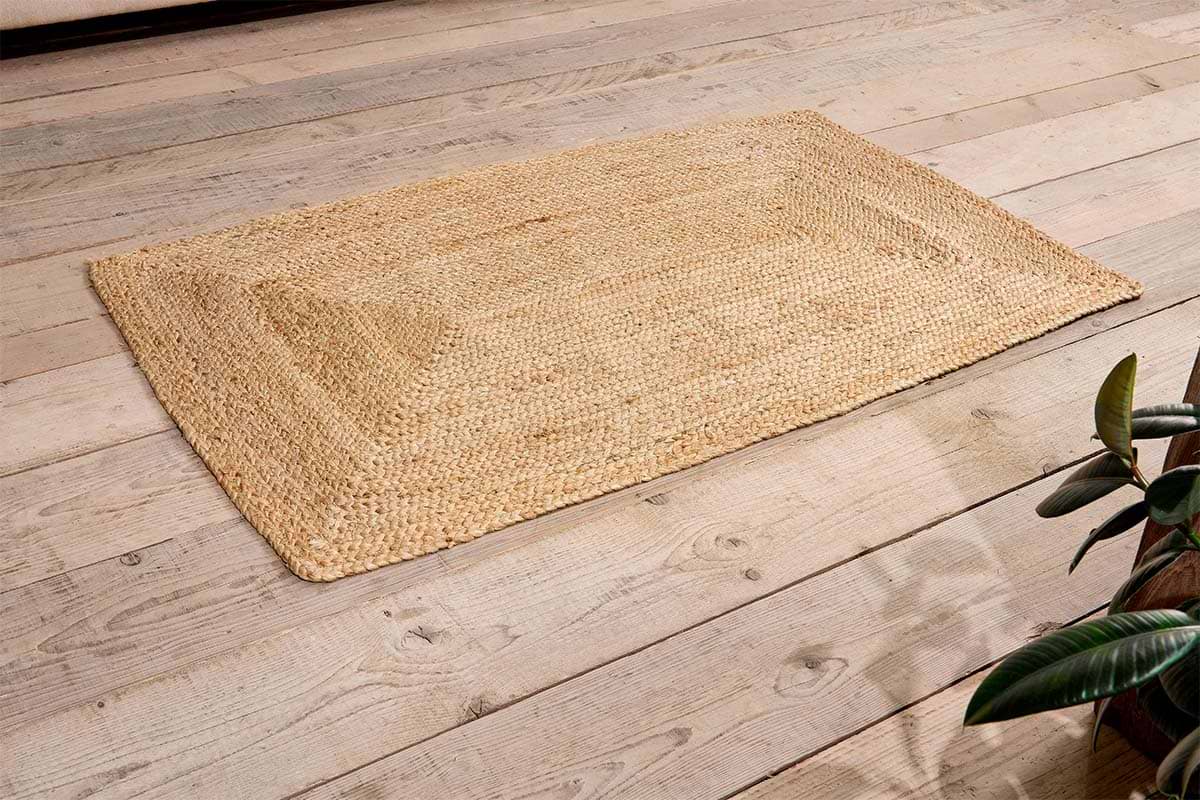 Braided Hemp Rug - Natural – nkuku
