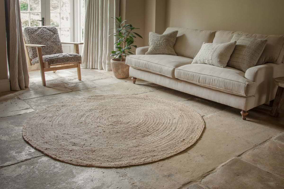 Braided Hemp Rug Round nkuku