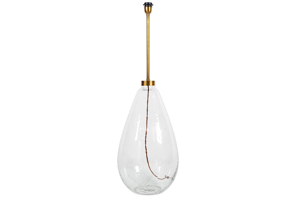 Baba Recycled Glass Floor Lamp - Clear-nkuku