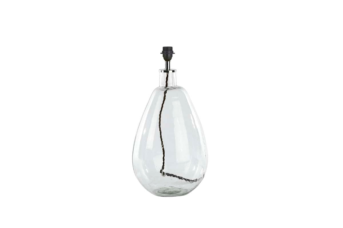 Baba Recycled Glass Lamp - Clear - Large Tall-nkuku