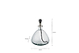 Baba Recycled Glass Lamp - Clear - Small Wide-nkuku