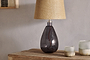 Baba Recycled Glass Table Lamp - Smoke - Small Tall-nkuku