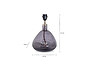 Baba Recycled Glass Table Lamp - Smoke - Small Wide-nkuku