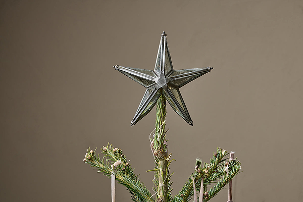 Bakara Star Tree Topper - Antique Silver-nkuku