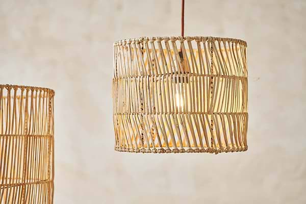 Banso Wicker Lampshade - Natural - Medium-nkuku