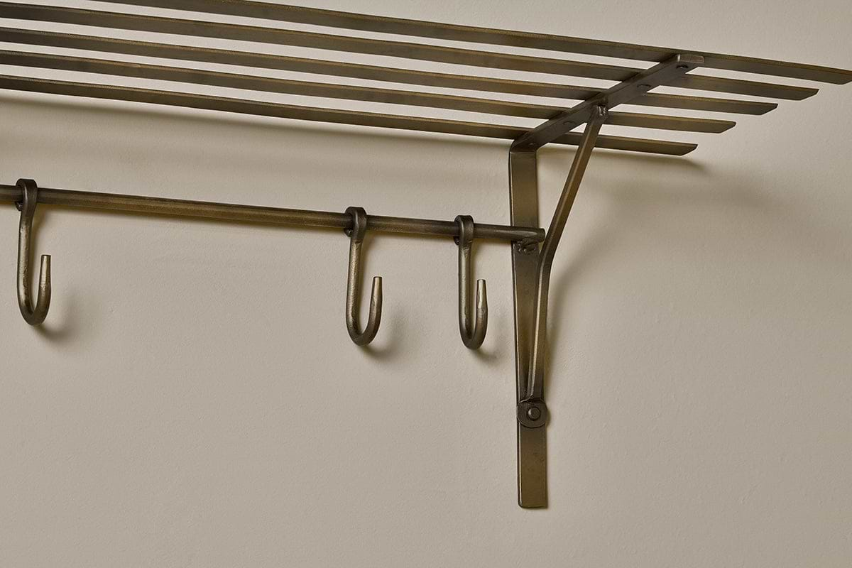 Basti Iron Storage Shelf - Antique Brass-nkuku