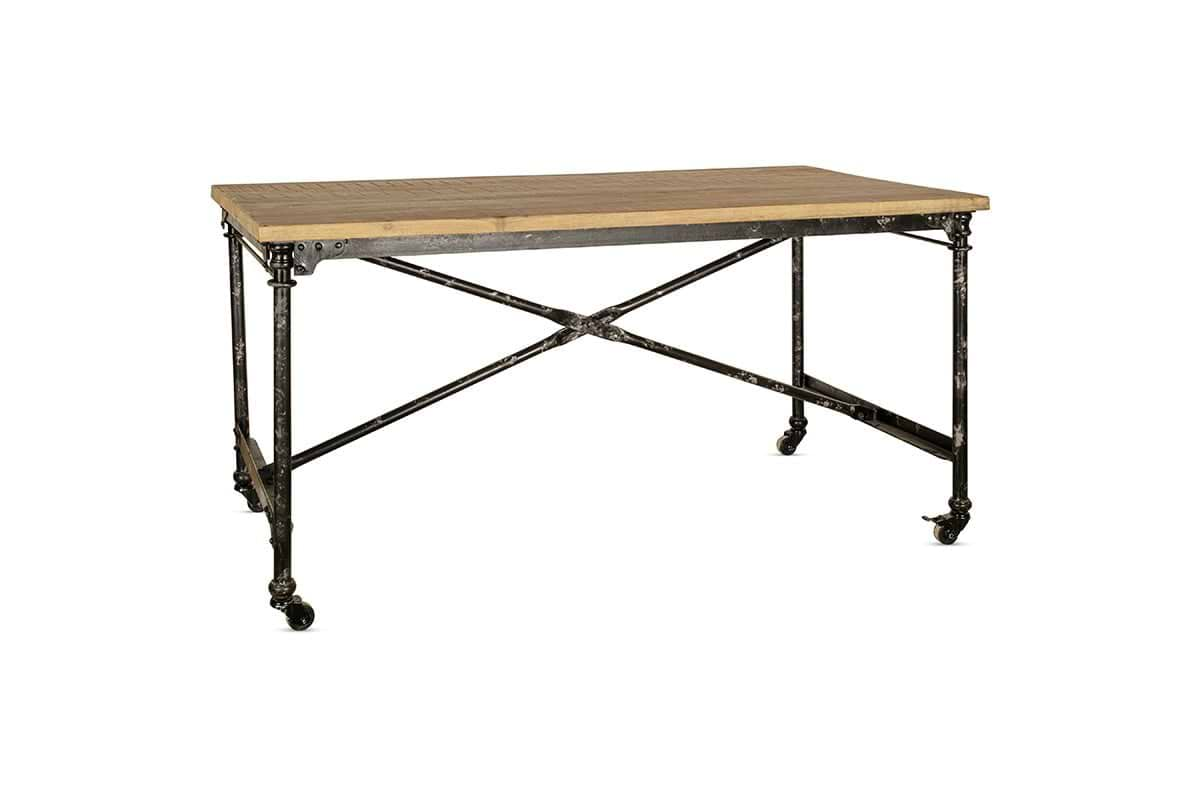 Benia Iron & Reclaimed Wood Desk-nkuku