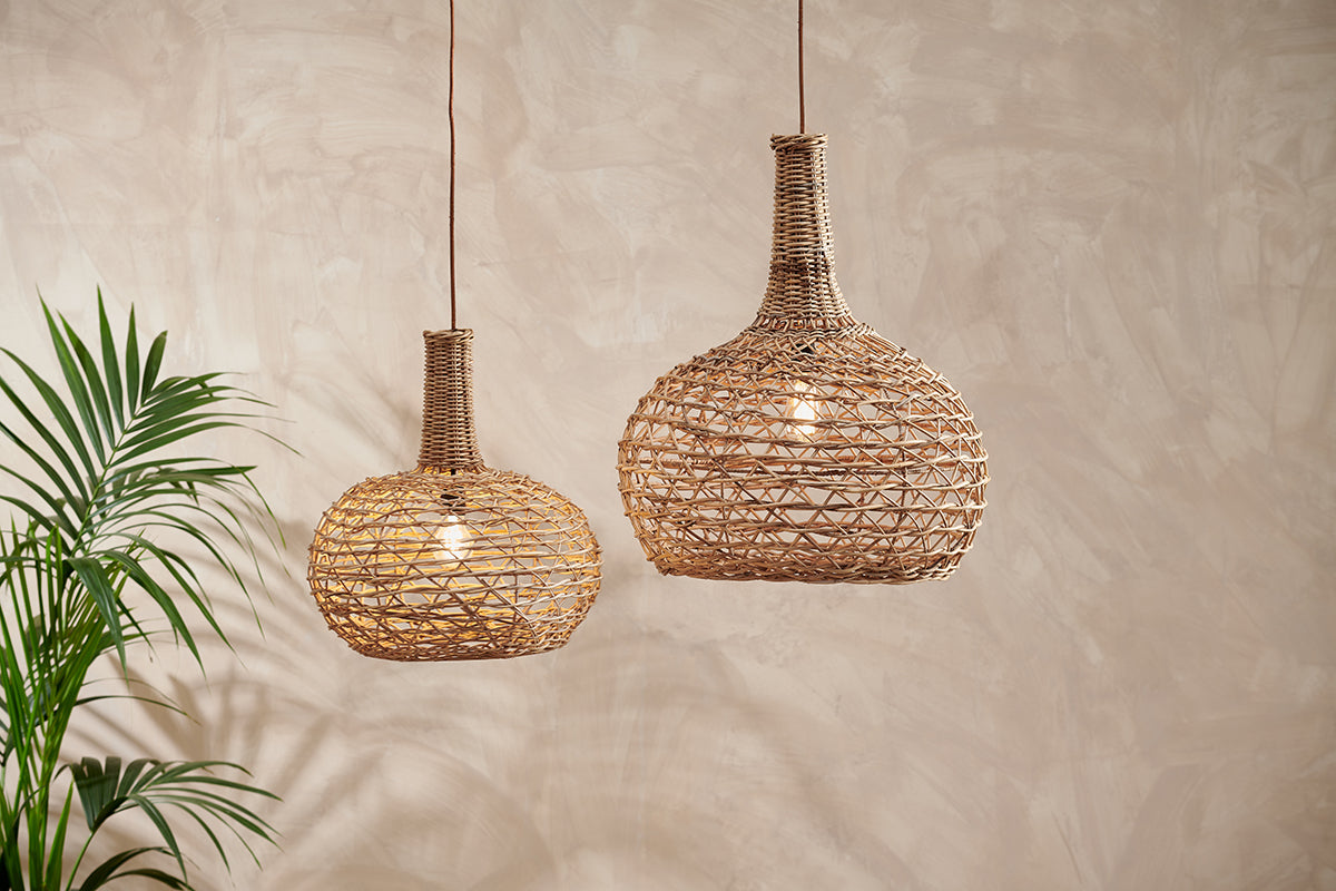 Beru Rattan Lampshade - Conical - Small-nkuku