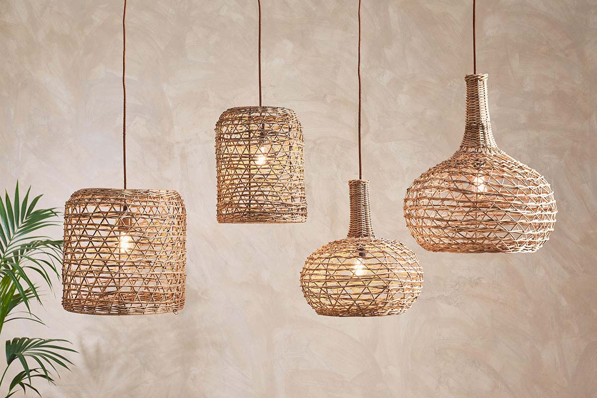 Beru Rattan Lampshade - Conical - Small-nkuku