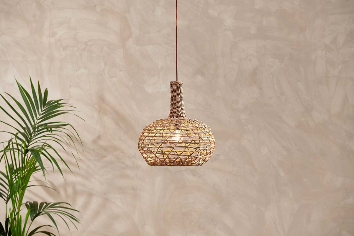 Beru Rattan Lampshade - Conical - Small-nkuku