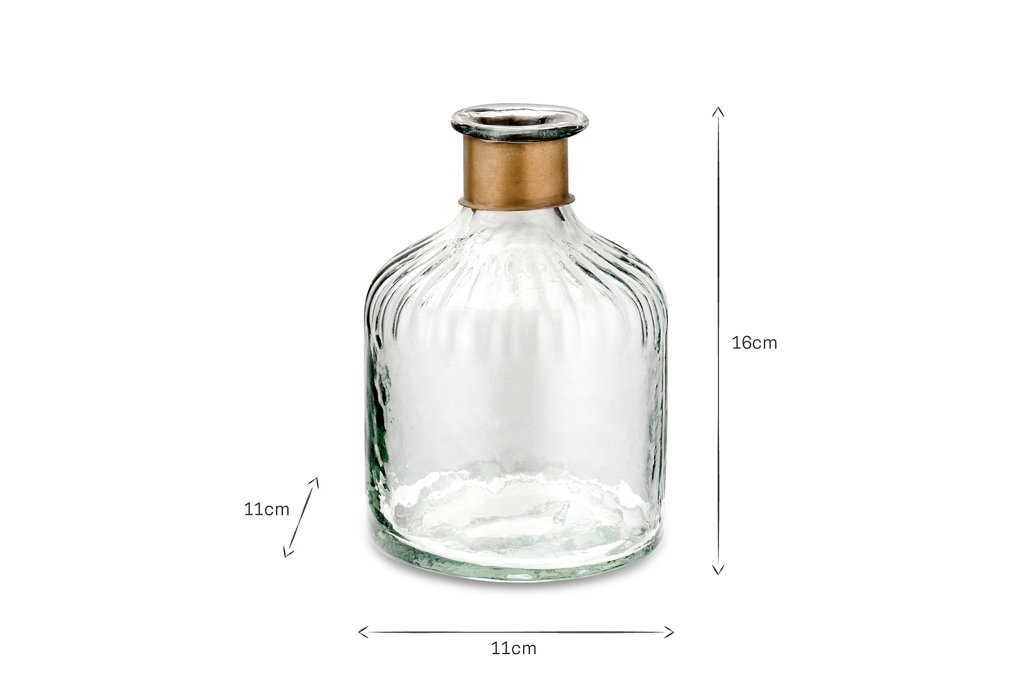 Chara Hammered Bottle - Lines - Small
