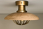 Chakai Wood & Metal Flush Ceiling Light