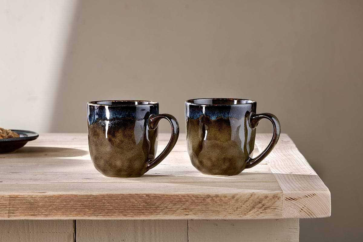 Cali Mugs - Earth Blue (Set of 2)-nkuku