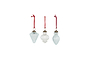 Calida Baubles - Clear Crackle (Set of 3)-nkuku