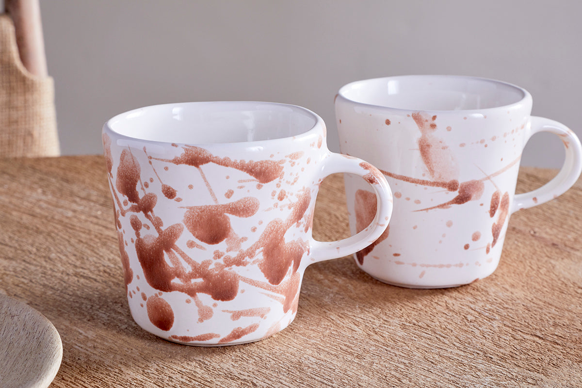 Canela Mug - Dusty Terracotta - (Set of 2)-nkuku