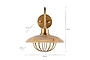 Chakai Mango Wood Wall Lamp - Natural & Antique Brass-nkuku