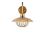 Chakai Mango Wood Wall Lamp - Natural & Antique Brass-nkuku