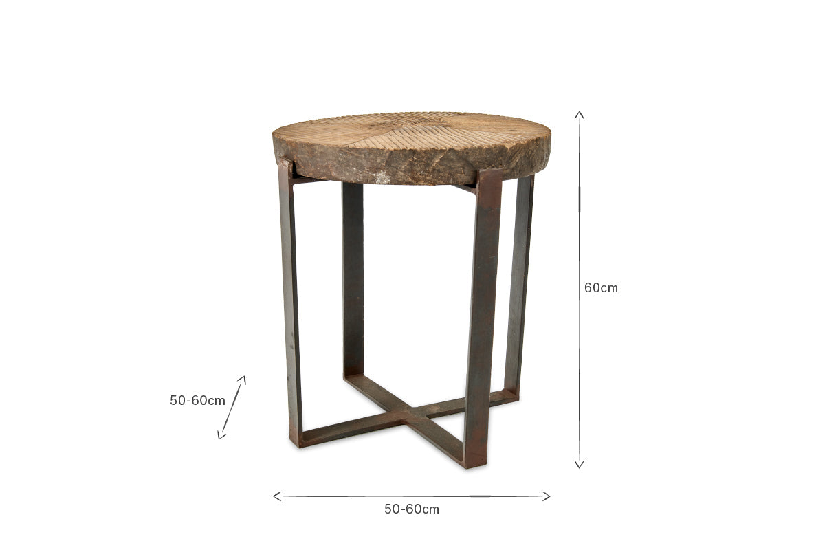 Chakala Wooden Side Table- nkuku