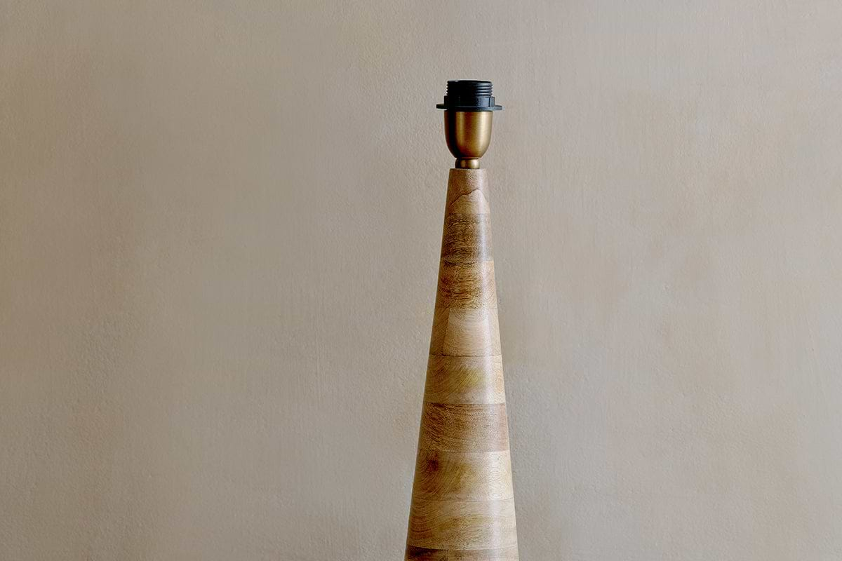 Chameli Mango Wood Table Lamp - Natural-nkuku