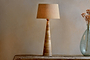 Chameli Mango Wood Table Lamp - Natural-nkuku