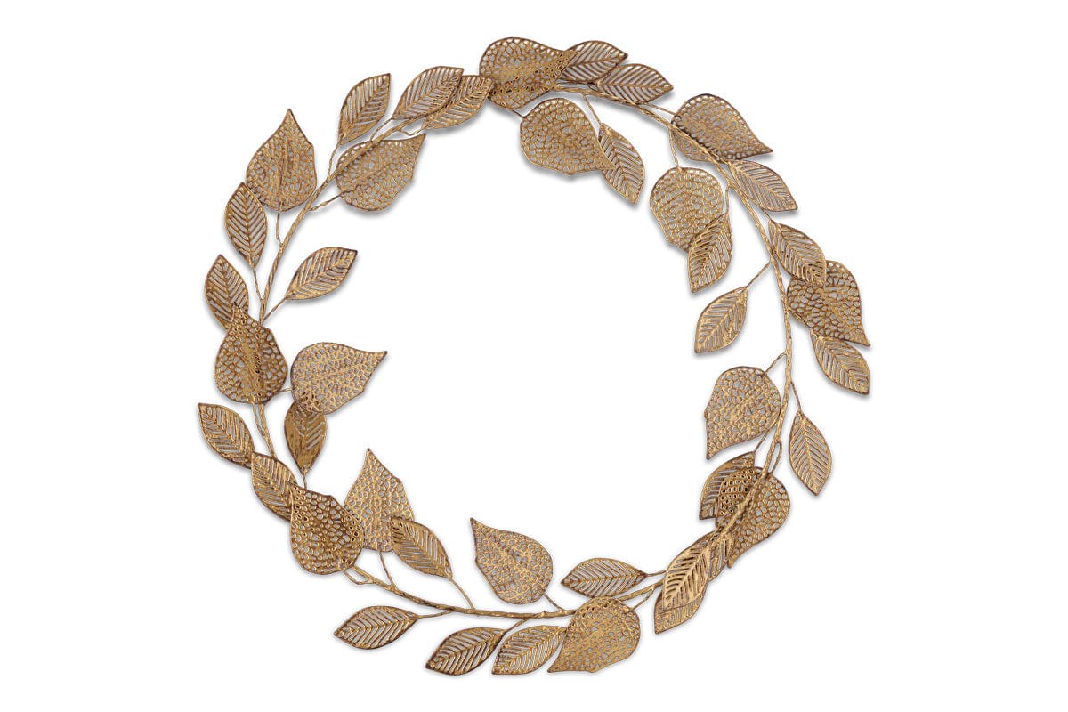 Charita Wreath - Antique Brass-nkuku