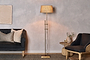 Chintala Iron Floor Lamp - Antique Brass-nkuku