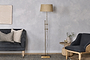 Chintala Iron Floor Lamp - Antique Brass-nkuku