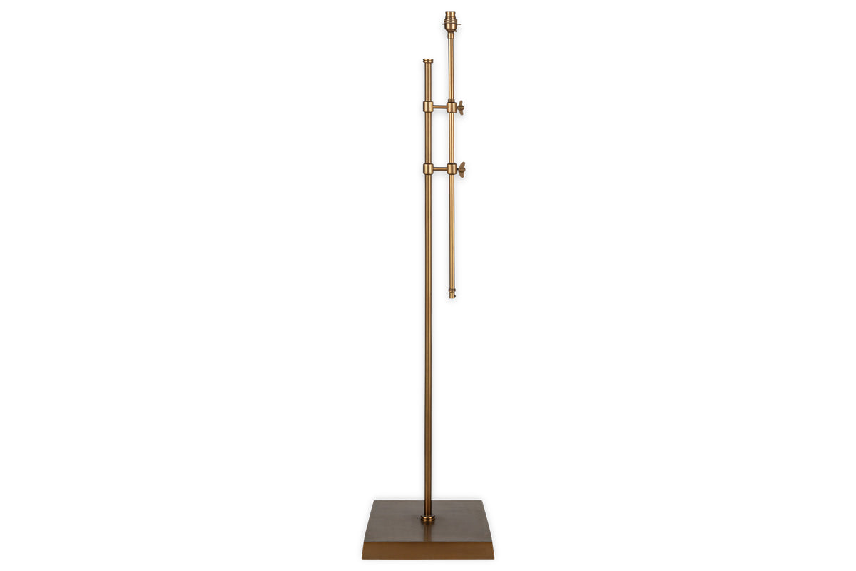 Chintala Iron Floor Lamp - Antique Brass-nkuku