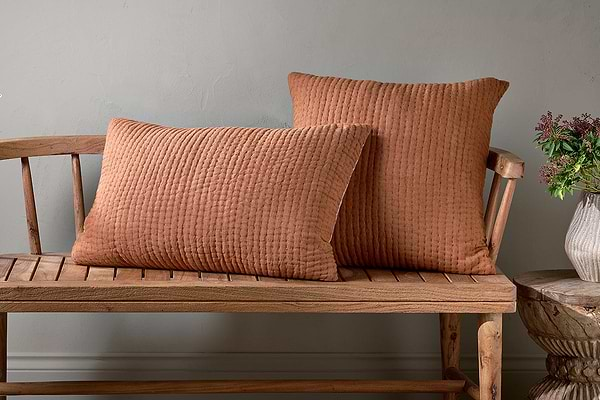 Deuli Linen Cushion Cover - Rust