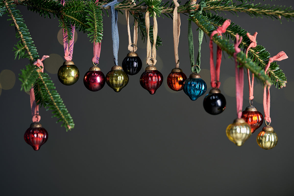 Dew Drop Baubles - Mixed Antique - (Set of 12)