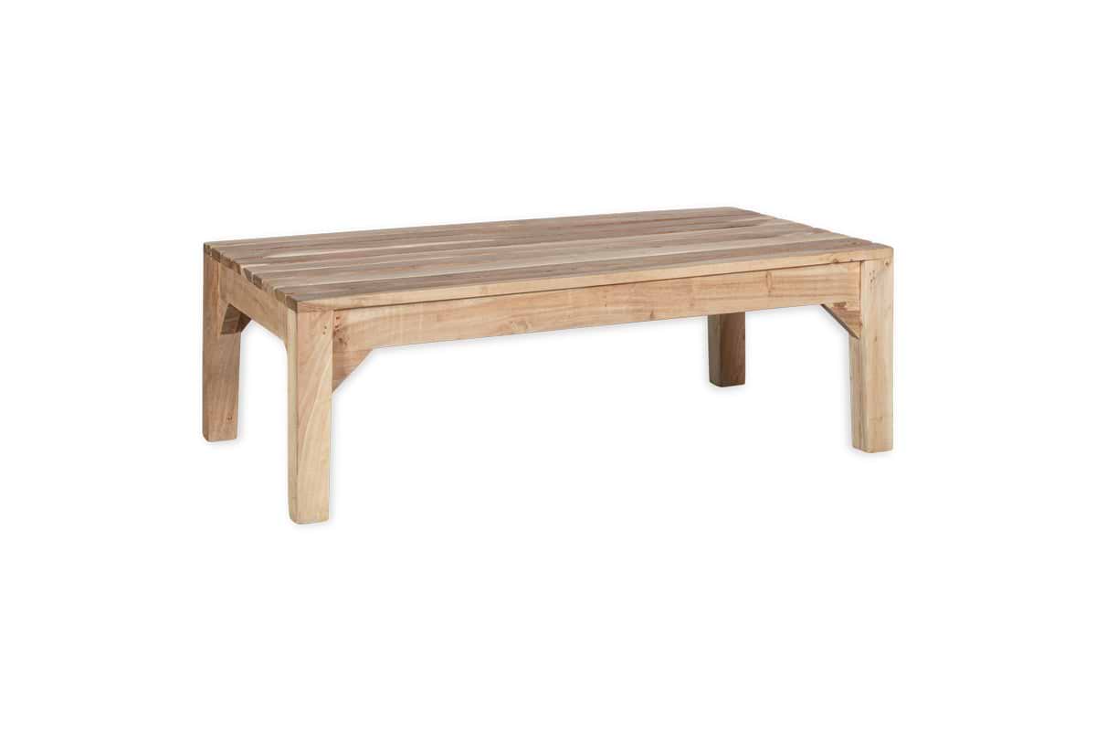 Deev Slatted Wooden Coffee Table - Natural