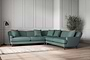 Deni Grand Corner Sofa - Recycled Cotton Airforce